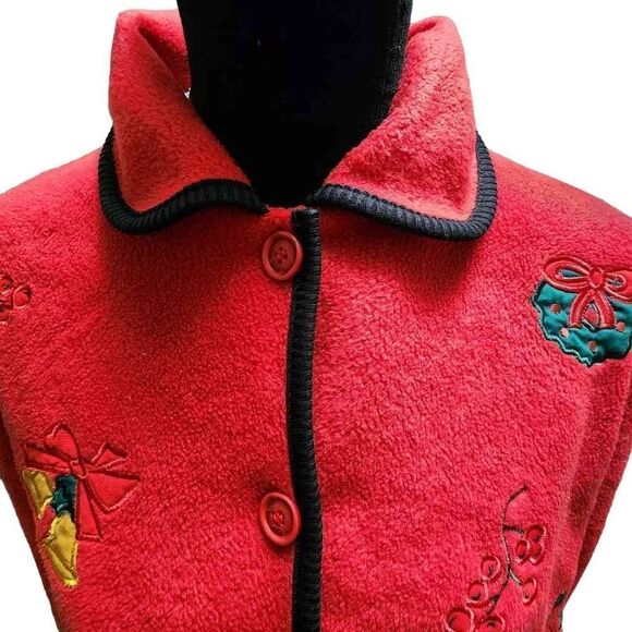 Chinawear By Morsly Small Christmas Button Up Sweater Jacket - Picture 2 of 12